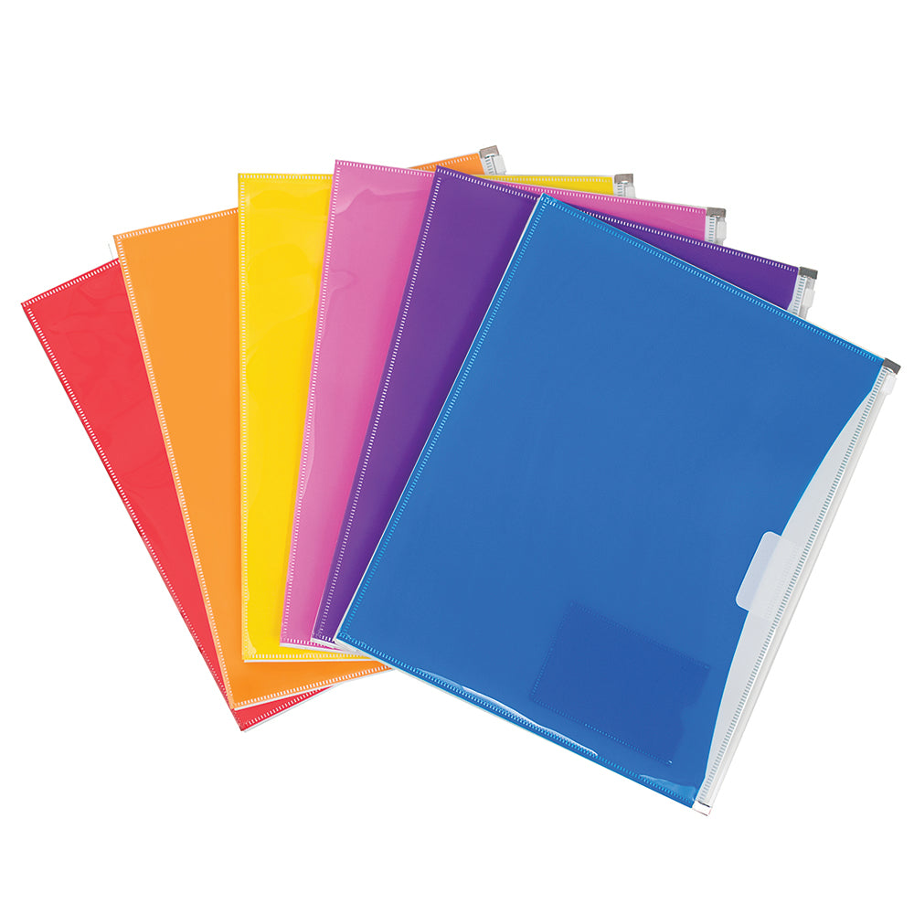 Enveloppes de plastique Geo avec fermeture à glissière, format lettre