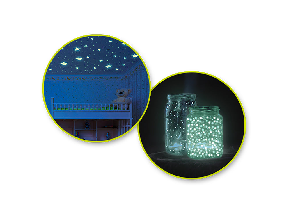 Peinture acrylique luminescente brille dans le noir