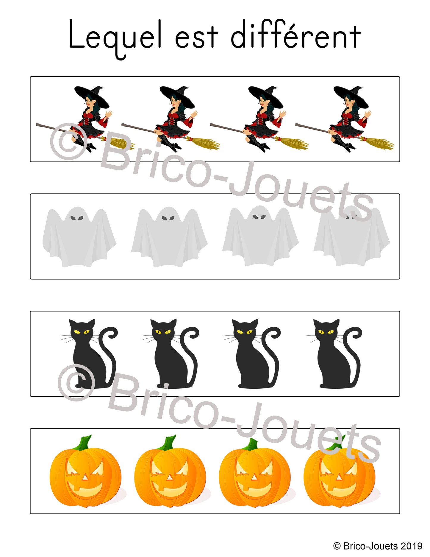 Fichier téléchargeable - Halloween lequel est différent