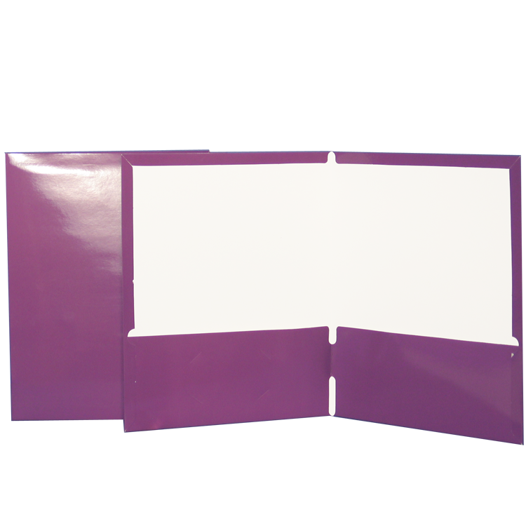 Couverture de présentation avec pochettes en carton laminé de Geo mauve