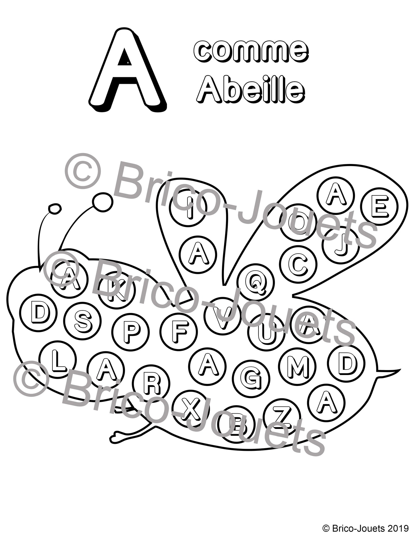 Fichier téléchargeable - A comme abeille