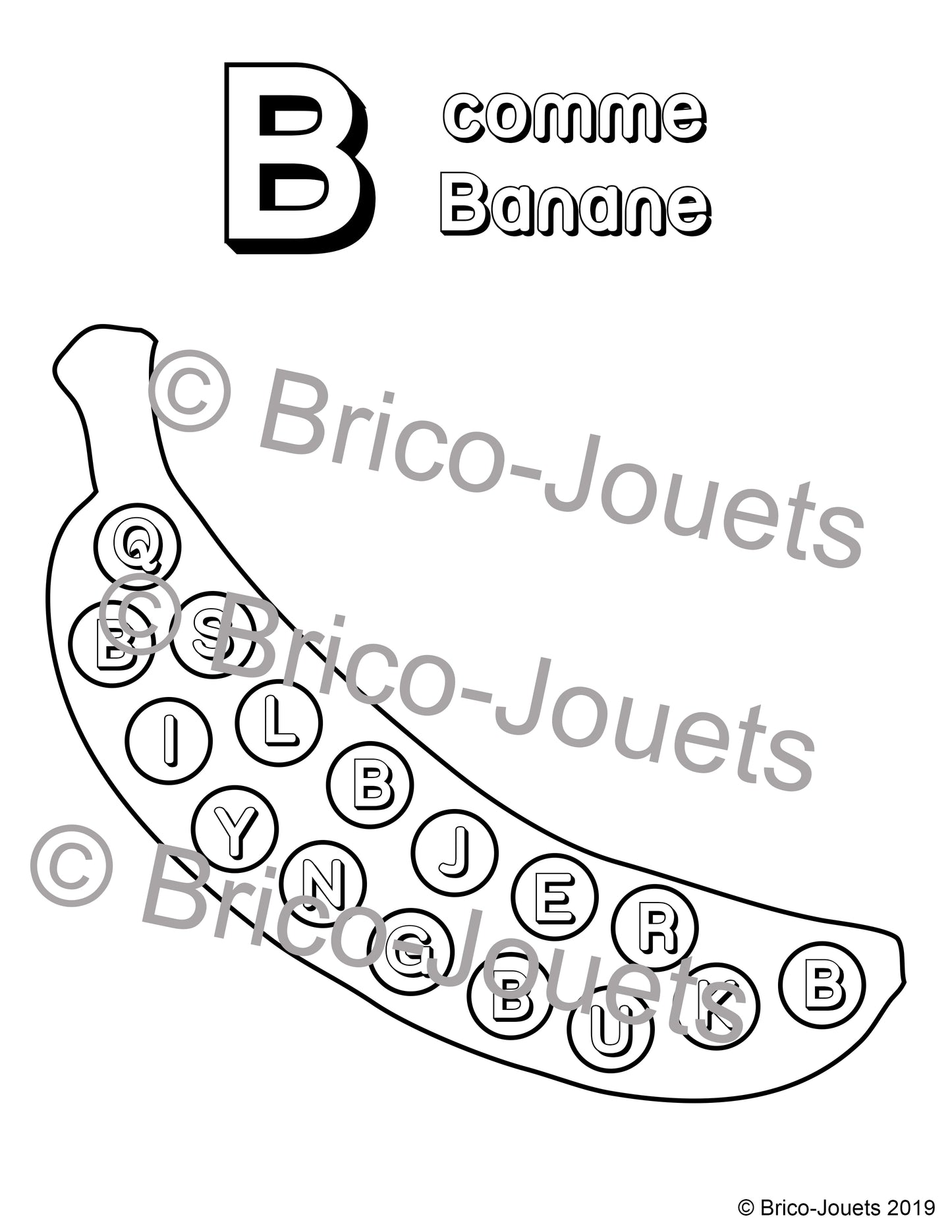 Fichier téléchargeable - B comme banane