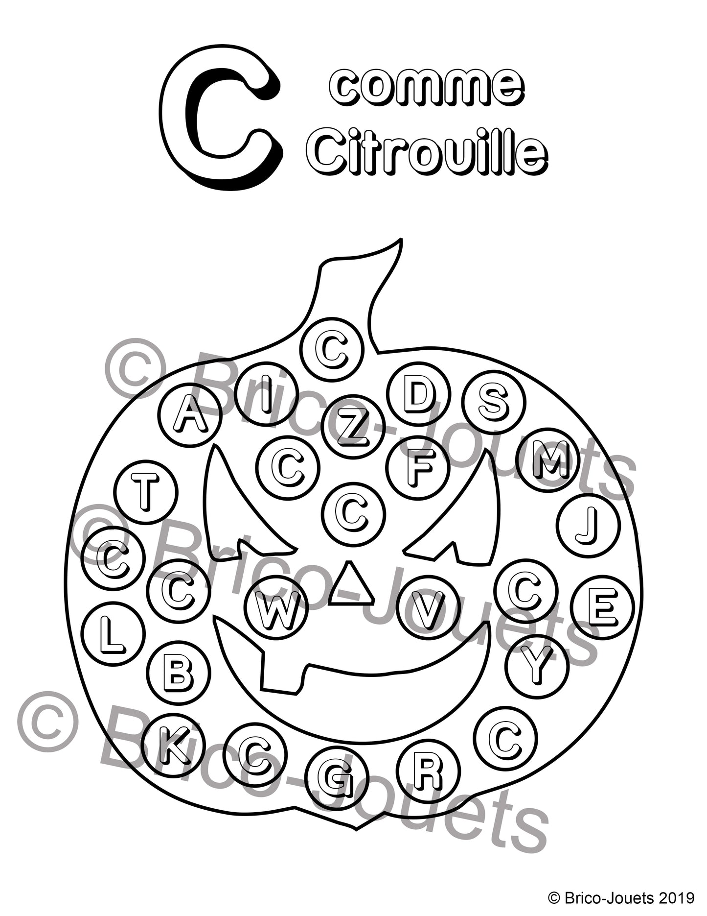 Fichier téléchargeable - C comme citrouille