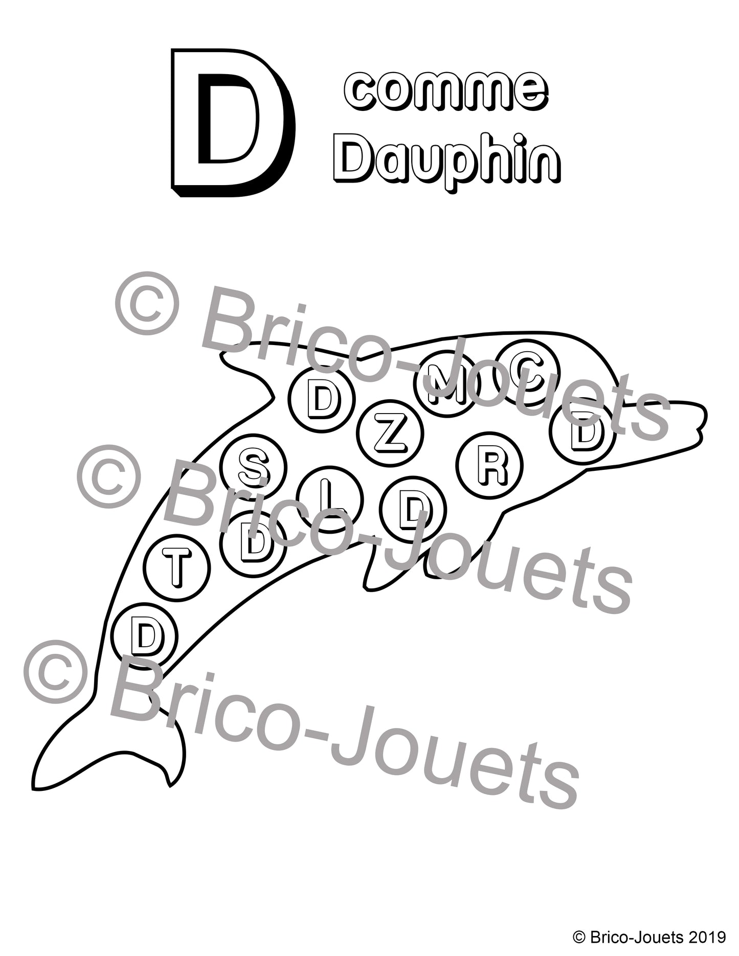 Fichier téléchargeable - D comme dauphin