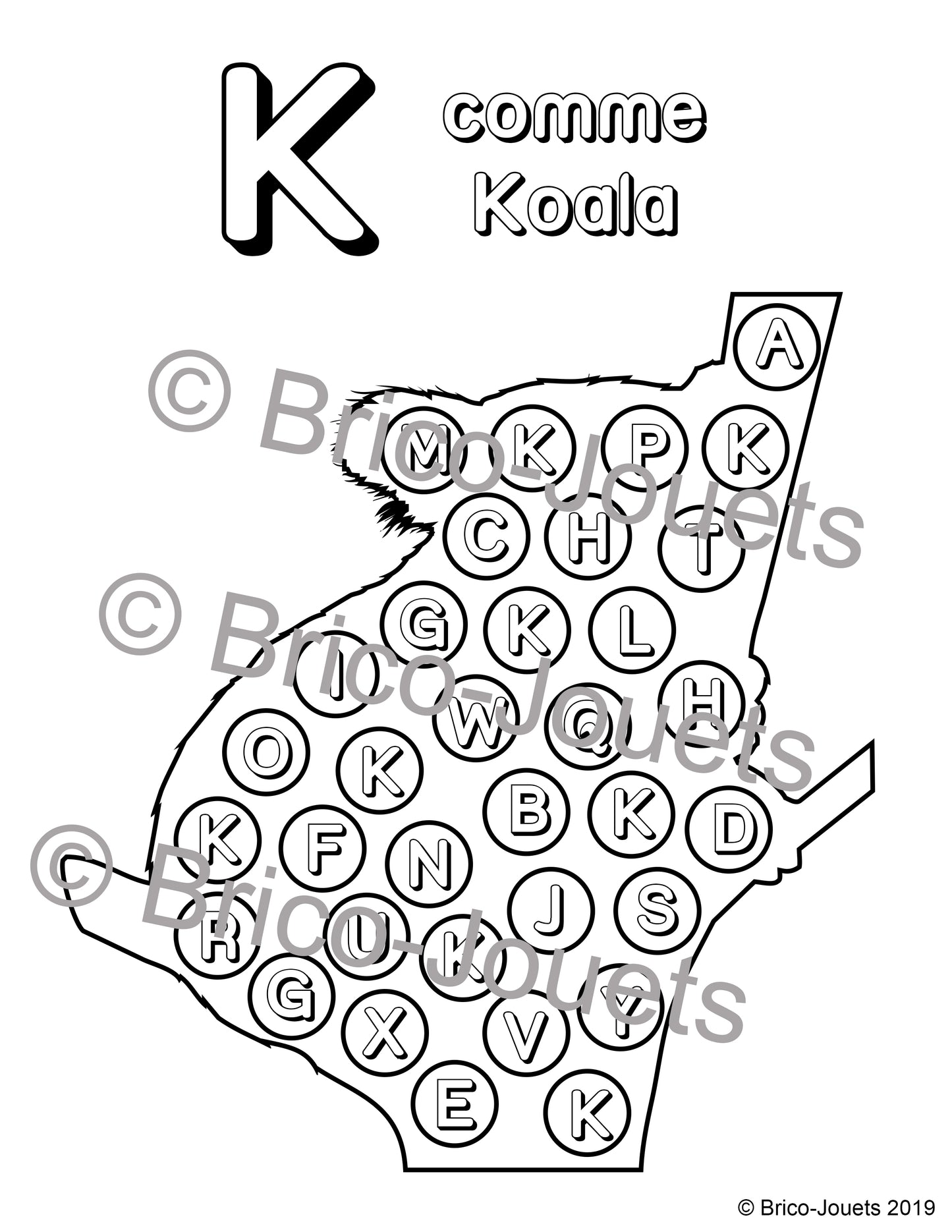 Fichier téléchargeable - K comme koala