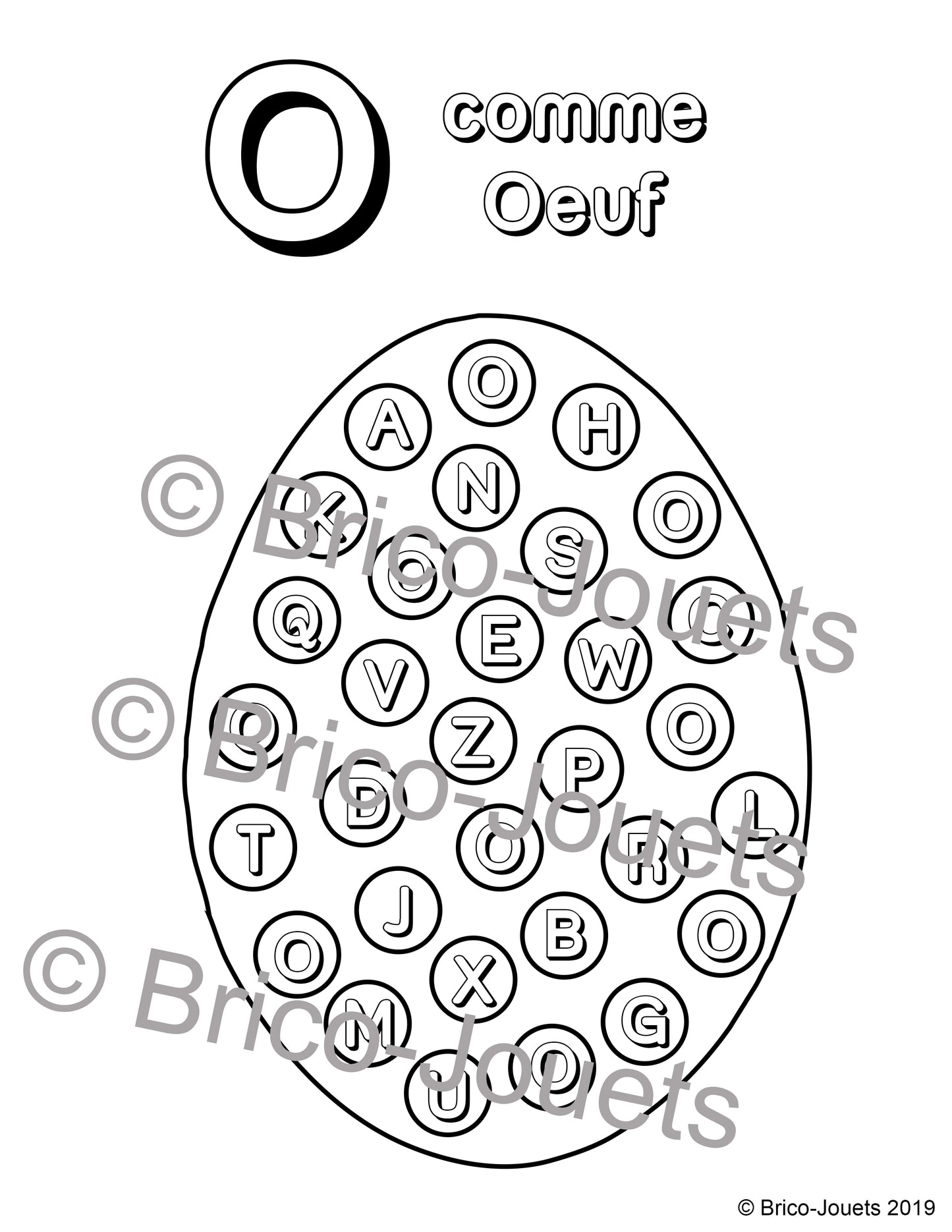 Fichier téléchargeable - O comme oeuf