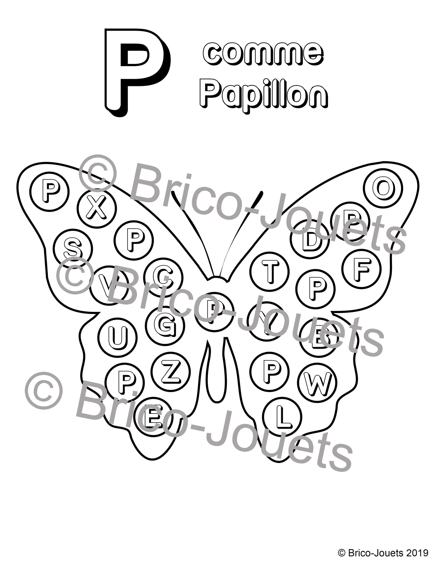 Fichier téléchargeable - P comme papillon
