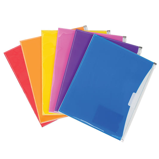 Enveloppes de plastique Geo avec fermeture à glissière, format lettre