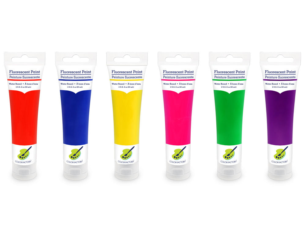 Peinture fluorescente à base d'eau 60 ml - vendu à l'unité