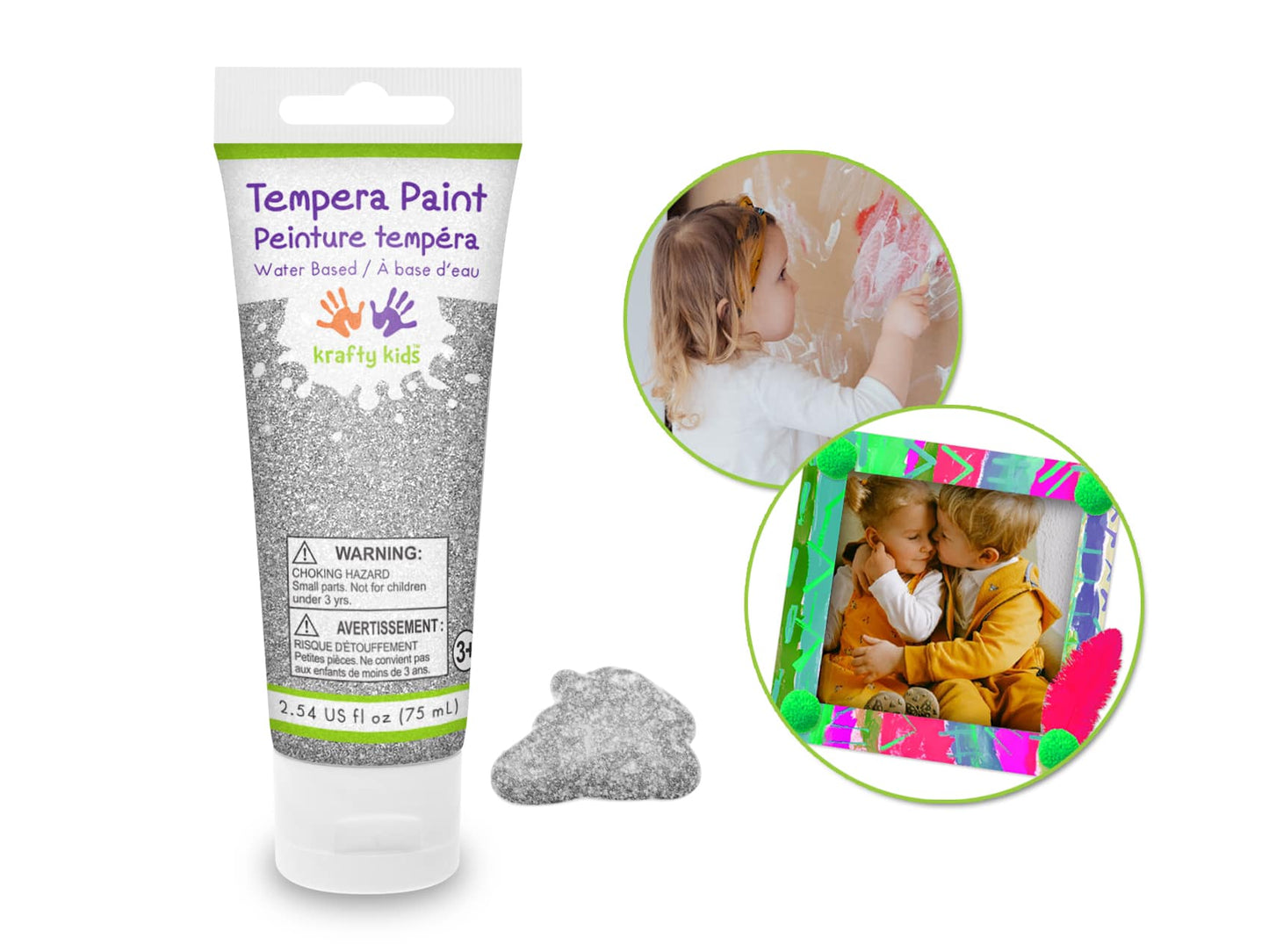 Peinture tempera à base d'eau 75 ml - plusieurs couleurs disponibles