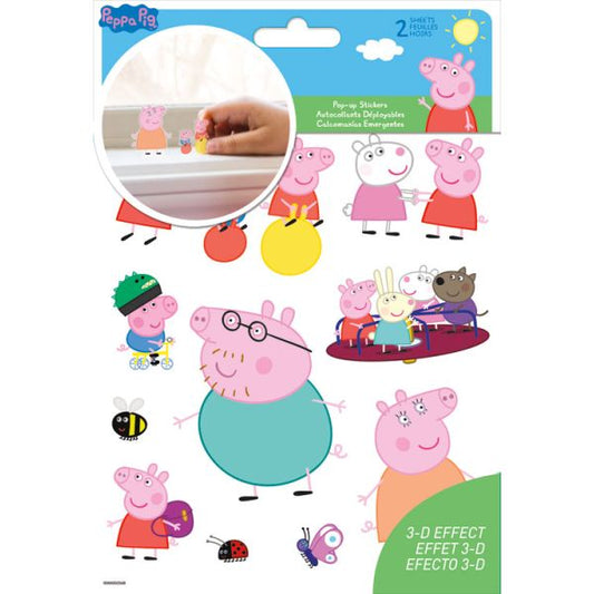 Autocollants déployables à effet 3D - Peppa Pig