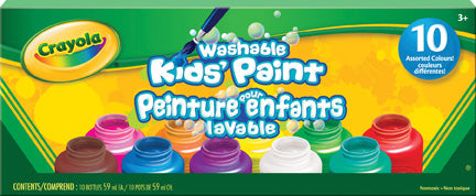10 bouteilles de peinture lavable