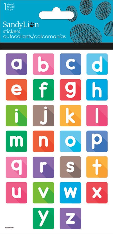 Autocollants à relief très épais - Alphabet minuscule