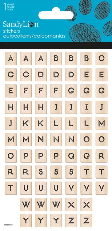 Autocollants à relief très épais - Tuiles alphabet
