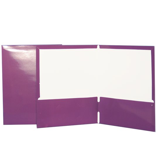 Couverture de présentation avec pochettes en carton laminé de Geo mauve