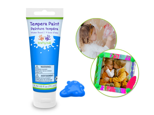 Peinture tempera à base d'eau 75 ml - plusieurs couleurs disponibles